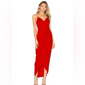 Shona Joy Vibrant Red Midi Dress